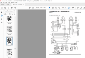 Komatsu HD465-8E0 HD605-8E0 Articulated Dump Truck Shop Manual SEN06768-05 – PDF DOWNLOAD
