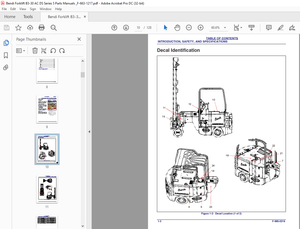 Bendi Landoll B3-30 ACDS Series 5 Articulated Counterbalance Forklift Maintenance Manual- 