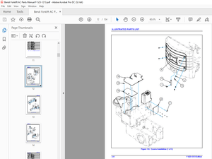 Bendi Landoll B30, B40 &amp; B45 AC Forklift Parts Manual F-523-1213 PDF
