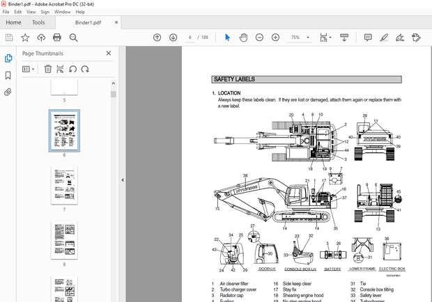 Hyundai R250LC-7A Hydraulic Excavator Operator’s Manual – PDF DOWNLOAD