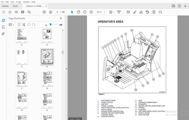 Daewoo Excavator S340LC-V Operation &amp; Maintenance Manual 022-00025E – PDF DOWNLOAD