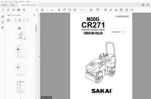 Sakai Vibrating Roller CR271 Engine Honda GX630 Parts Manual PDF