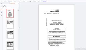 John Deere 544K 4WD Loader Operation &amp; Test Technical Manual TM13363X19 – PDF DOWNLOAD