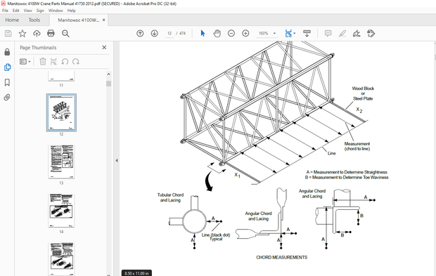 Manitowoc Traditional Crane 4000W Parts Manual SN41730 – PDF DOWNLOAD