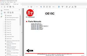 BT Forklift OE15C Electric Order Selector Parts Manual 9008 - PDF DOWNLOAD