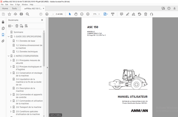 AMMANN ASC 150 MANUEL UTILISATEUR 3001330 - PDF DOWNLOAD