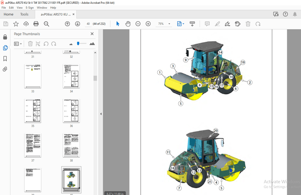 AMMANN ARS 70 MONOBILLE MANUEL UTILISATEUR 3017062 - PDF