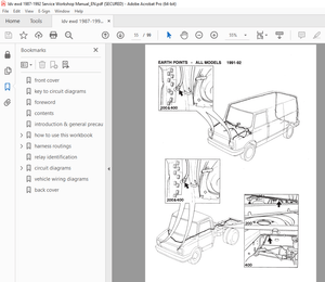 LDV Electrics 1 Vehicle Wiring 1987-1992 Service Workbook Manual - PDF DOWNLOAD 