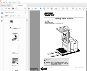BT Prime-Mover OPX30 Electric OrdBT Prime-Mover OPX30 Electricer Picker Parts Manual - PDF DOWNLOAD 