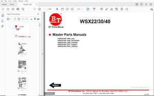 BT PRIME MOVER WSX22/30/40 MASTER PARTS MANUALS - PDF DOWNLOAD