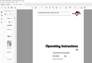 Cat Bucyrus 40E Hydraulic Excavator OPERATING INSTRUCTIONS MANUAL BI651507 – PDF DOWNLOAD