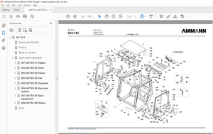 Ammann AV 70 X Tandem Roller Parts Manual SN 4062169 - PDF