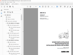 Ammann ARX 45-2 Tandem Roller Parts Manual SN 3017976 - PDF