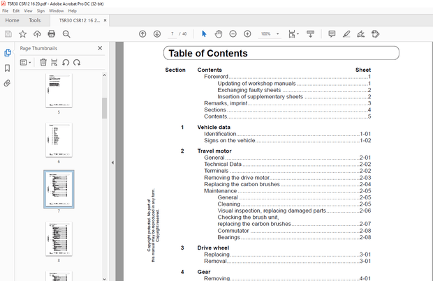 Still STED forklift TSR30 CSR12 5 16 20 Workshop Manual – PDF DOWNLOAD