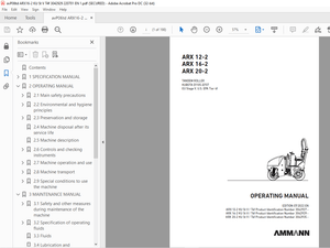 Ammann ARX 12-2 ARX 16-2 ARX 20-2 Tandem Roller Operating Manual PDF