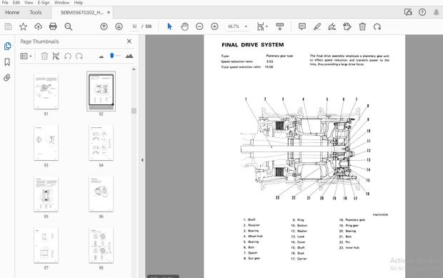KOMATSU HD205-3 SHOP MANUAL SEBM05670302 - PDF DOWNLOAD