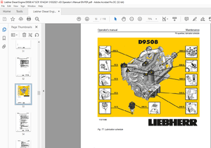 Liebherr D9508 A7 SCR Diesel Engine Operator’s Manual 2013140001 – PDF DOWNLOAD