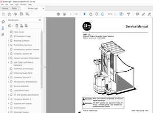 BT Forklift WSX-OS Electric Walkie Straddle Order Selector Service Manual – PDF DOWNLOAD