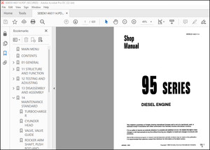 Komatsu 95 Series Diesel Engine Shop Manual SEBE61460114 – PDF DOWNLOAD