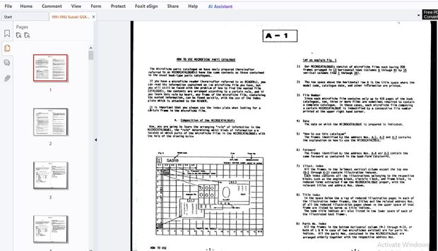 1991-1992 Suzuki GSX R1100 Parts Manual - PDF DOWNLOAD 