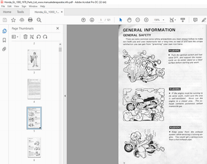 1987 HONDA GL100 Maintenance Guide Manual - PDF DOWNNLOAD