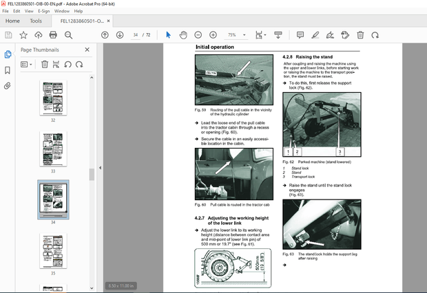 Fella RAMOS SM 168 SM 208 SM 248 SM 288 Disc Mower Operator&#x27;s Manual - PDF DOWNLOAD