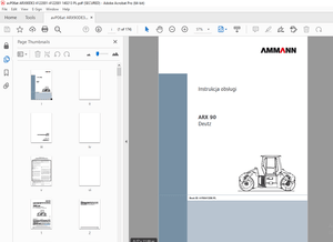 Ammann ARX 90 tandemowy przegubowy Deutz Tier 3 Instrukcja obsługi PDF