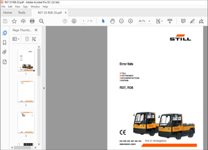 STILL STED forklift R07,R08 Error lists Manual – PDF DOWNLOAD