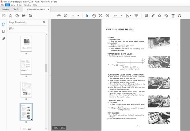 Kawasaki 85ZII Operation &amp; Maintenance Manual - PDF DOWNLOAD