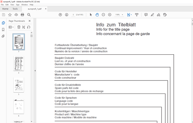 Pottinger Tractor EUROPROFI 1 Spare Parts Manual – PDF DOWNLOAD