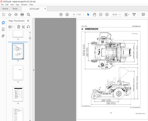 Kubota ZG332 Zero Turn Mower Workshop Manual – PDF DOWNLOAD