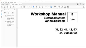 Volvo Penta 31, 32, 41, 42, 43, 44, 300 Series Electrical System wiring Diagrams Workshop Manual PDF