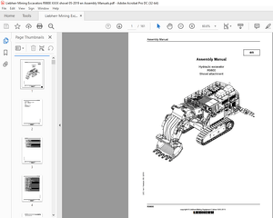 Liebherr R9800 Hydraulic Excavator Shovel attachment Assembly Manual – PDF DOWNLOAD