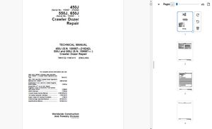 John Deere 450J, 550J &amp; 650J Crawler Dozer Repair Technical Manual TM10722 – PDF DOWNLOAD