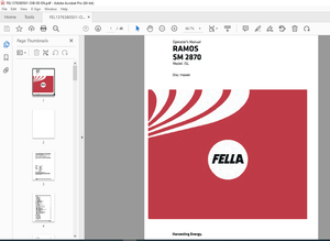 Fella RAMOS SM 2870 ISL Disc Mower Operator’s Manual – PDF DOWNLOAD