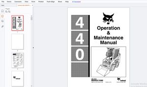 Bobcat 440 Operation &amp; Maintenance Manual 6566475 - PDF DOWNLOAD