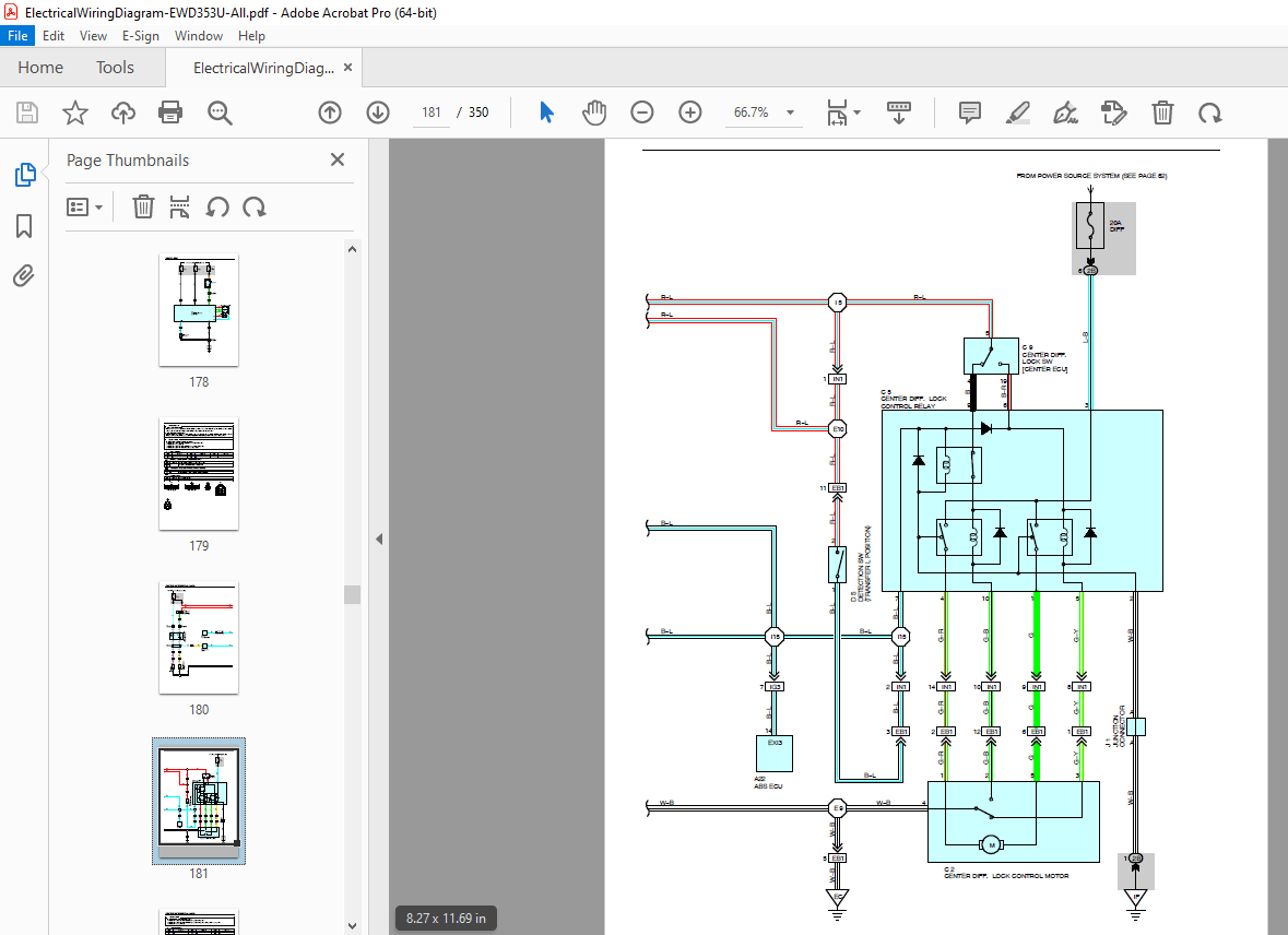Toyota Land Cruiser UZJ100 Series Electrical Wiring Diagram Manual
