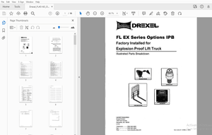 Drexel FL EX Series Options IPB Explosion Proof Lift Truck Parts Manual 1418583 – PDF DOWNLOAD