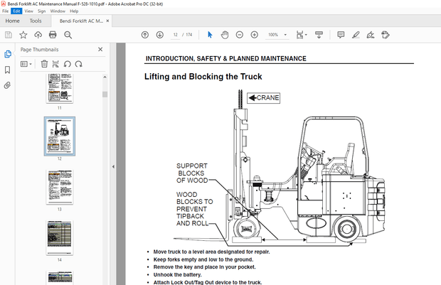 Bendi Landoll Forklift AC Maintenance Manual F-528-1010 PDF