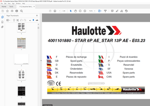 Haulotte STAR 6P AE_STAR 13P AE-E03.23 Spare parts manual –  PDF DOWNLOAD