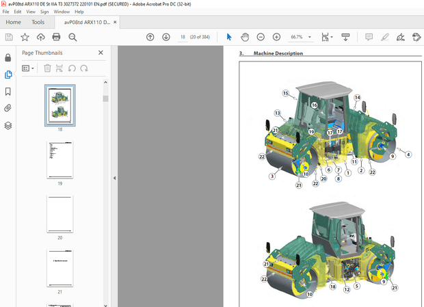 Ammann ARX 110 Tandem Roller Workshop Manual 3027372 PDF