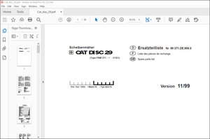 Pottinger Tractor Mower CAT DISC 29 Spare parts list Manual – PDF DOWNLOAD