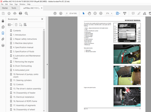 Ammann ASC 110 Single Drum Roller Workshop Manual 3001328 PDF