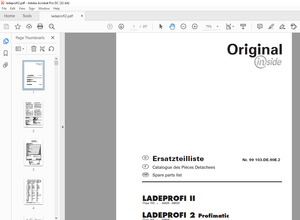 Pottinger Tractor Ladewagen LADEPROFI II LADEPROFI 2 Profimatic Spare parts list Manual – PDF 