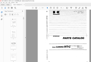 Kawasaki CUMMINS M11-C ENGINE PARTS CATALOG MANUAL PN AAAP08807-0 - PDF DOWNLOAD