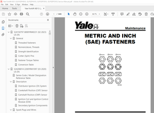 Yale Forklift K813 (GLPGDP40VX, GLPGDP45VX, GLPGDP50VX, GLPGDP55VX) Service Manual - pdf