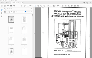 DREXEL SwingMast Truck SLT 22 &amp; SLT 30 Operation &amp; Maintenance Manual 22576-7 - PDF DOWNLOAD
