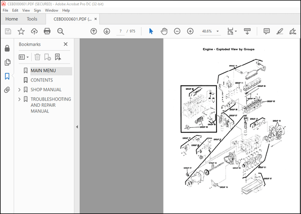 Komatsu S6D114E-1 SA6D114E-1 SAA6D114E-1 Series Engine Shop Manual CEBM000601 – PDF DOWNLOAD