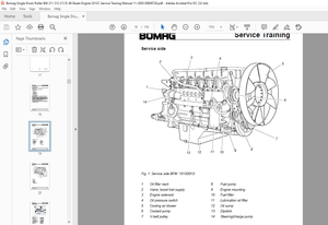 Bomag BW 211 212 213 D-40 with Deutz engine 2012 C  Rollers Service Training Manual 00809726 PDF