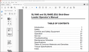 Gehl 1640E 1640 (EU) Skid-Steer Loader Operator’s Manual 917388 – PDF DOWNLOAD